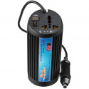 Автомобільний інвертор Porto 12V/220V 150W, USB, іонізатор, Black (MNY-150B)