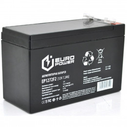 Батарея к ИБП Europower 12В 7.2 Ач (EP12-7.2F2) фото 1