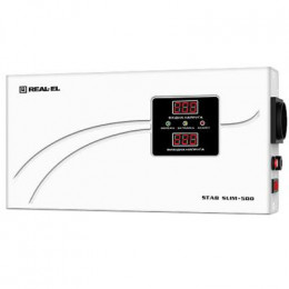 Стабилизатор REAL-EL STAB SLIM-500, white (EL122400006) фото 1