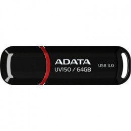 USB флеш накопитель ADATA 64GB UV150 Black USB 3.0 (AUV150-64G-RBK) фото 1