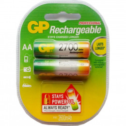 Аккумулятор AA R6 2700mAh * 2 Gp (GP270AAHC-2PL2) фото 1