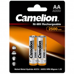 Аккумулятор Camelion AA 2500mAh Ni-MH * 2 R6-2BL (NH-AA2500BP2) фото 1