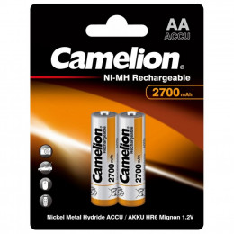Аккумулятор Camelion AA 2700 mAh Ni-MH * 2 R6-2BL (NH-AA2700BP2) фото 1