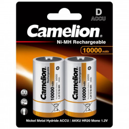 Аккумулятор Camelion D 10000mAh Ni-MH * 2 R20-2BL (NH-D10000BP2) фото 1