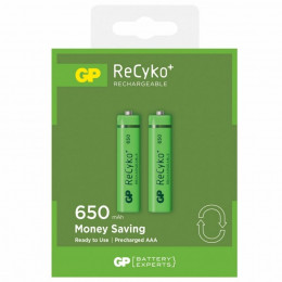 Аккумулятор Gp AAA 65AAAHCE-2GBE2 Recyko+ 650 mAh * 2 (65AAAHCE / 4891199043147) фото 1