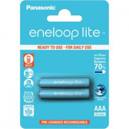 Аккумулятор Panasonic Eneloop Lite AAA 550mAh NI-MH * 2 (BK-4LCCE/2BE) фото 2