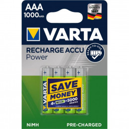 Аккумулятор Varta AAA Rechargeable Accu 1000mAh * 4 (05703301404) фото 1