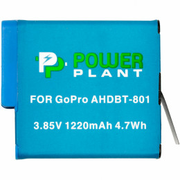 Аккумулятор к фото/видео PowerPlant GoPro AHDBT-801 1220mAh (декодирован) (CB970377) фото 1