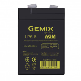 Батарея к ИБП Gemix 6В 5Ач (LP6-5) фото 1