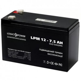 Батарея к ИБП LogicPower LPM 12В 7.5 Ач (3864) фото 1