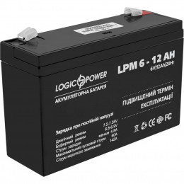 Батарея к ИБП LogicPower LPM 6В 12 Ач (4159) фото 1