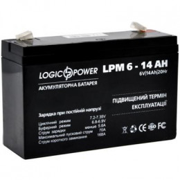 Батарея к ИБП LogicPower LPM 6В 14 Ач (4160) фото 1