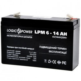 Батарея к ИБП LogicPower LPM 6В 14 Ач (4160) фото 2
