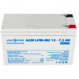 Батарея к ИБП LogicPower LPM MG 12В 7.5Ач (6554) фото 2