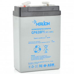 Батарея к ИБП Merlion MERLION AGM GP628F1 6 V-2,8Ah (GP628F1) фото 1