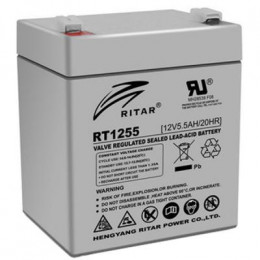 Батарея к ИБП Ritar AGM RT1255, 12V-5.5Ah (RT1255) фото 1