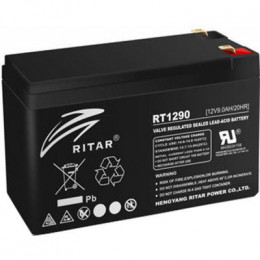 Батарея к ИБП Ritar AGM RT1290B, 12V-9Ah, Black (RT1290B) фото 1