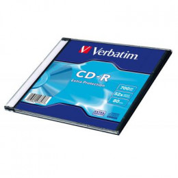 Диск CD Verbatim 700Mb 52x 1шт Slim Case (43347-1disk) фото 1