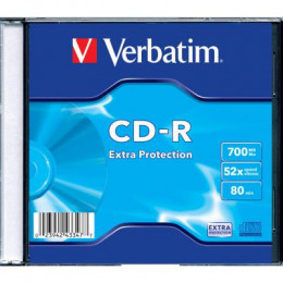 Диск CD Verbatim 700Mb 52x 1шт Slim Case (43347-1disk) фото 2
