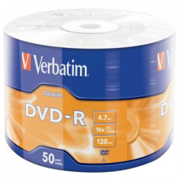 Диск DVD Verbatim 4.7Gb 16X Wrap-box 50pk Extra MATT SILVER (43791) фото 2
