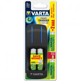 Зарядное устройство для аккумуляторов Varta Pocket Charger + 2AA 2100 mAh +2AAA 800 mAh NI-MH (57642 фото 1