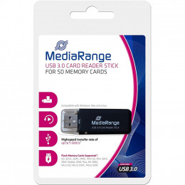 Считыватель флеш-карт Mediarange USB 3.0 black (MRCS507) фото 1