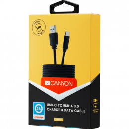 Дата кабель USB 3.0 AM to Type-C 1.0m 3A black Canyon (CNE-USBC4B) фото 2