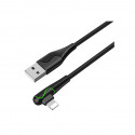 Дата кабель USB 2.0 AM to Lightning 1.2m Black T-Phox (T-L835 black)
