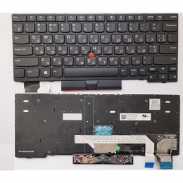 Клавиатура ноутбука Lenovo ThinkPad X280 черная с черной,трек (A46075) фото 1