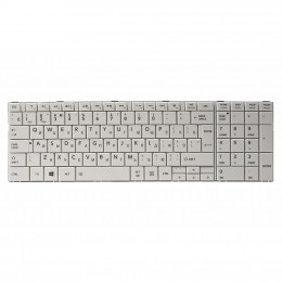 Клавиатура ноутбука PowerPlant TOSHIBA Satellite C850, C870 белый, белый фрейм (KB311781) фото 1