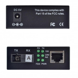Медиаконвертер 10/100Base-TX to 100Base-FX 1310T/1550R, SM, SC/PC, 20 км Step4Net (MC-A-0,1-1SM-1310 фото 2