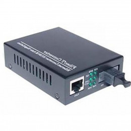 Медиаконвертер Merlion 10/100Base-TX to 100Base-F 1310нм, SM, SC/RJ-45, 25 км + БП (HTB-3100A / 1310 фото 1