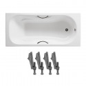 ROCA Комплект: MALIBU ванна 150*75см, з ручками + ніжки (A23157000R+A150412330)
