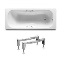 ROCA Комплект: PRINCESS ванна 150*75см прямоугольная, с ручками + ножки (A220470001+A291021000) фото 1
