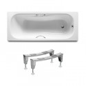 ROCA Комплект: PRINCESS ванна 150*75см прямокутна, з ручками + ніжки (A220470001+A291021000)