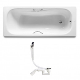 ROCA Комплект: PRINCESS ванна 170*75см прямоугольная, с ручками + VIEGA SIMPLEX сифон для ванны (A22 фото 1