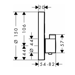 HANSGROHE SHOWER Select S термостат на 2 потребителя, СМ (15743000) фото 2