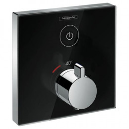 HANSGROHE SHOWERSELECT термостат для одного потребителя, стеклянный, см, черный/хром (15737600) фото 1