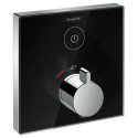 HANSGROHE SHOWERSELECT термостат для одного потребителя, стеклянный, см, черный/хром (15737600)