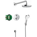 HANSGROHE SHOWERSET Croma Select S/Ecostat S душевой набор: верхний, ручной душ, ibox, термостат (27