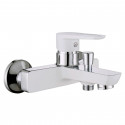 IMPRESE BRECLAV змішувач для ванни, хром/білий, 35 мм (10245W)