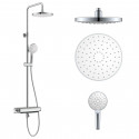 IMPRESE CENTRUM LX система душова (термостат для ванни, полиця, верхній душ 230 мм ABS круг, ручний