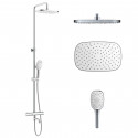 IMPRESE CENTRUM SQ система душевая (термостат для ванны, верхний душ 300*190 мм ABS, ручной душ 94 м