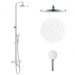 IMPRESE CENTRUM SR система душевая (термостат для ванны, верхний душ 255 мм ABS круг, ручной душ 113 фото 1