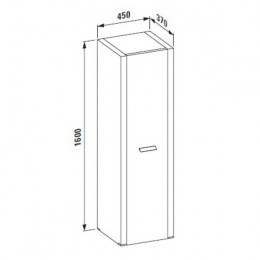 LAUFEN LB3 Classic/Modern шкаф высокий 160*45см (цвет белый) (H4660020685601) фото 2