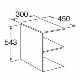 ROCA VICTORIA BASIC мебельный модуль 30см, без дверцы, белый глянец (A857509806) фото 2