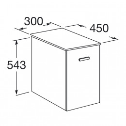 ROCA VICTORIA BASIC мебельный модуль 30см, с дверцей, белый глянец (A857510806) фото 2