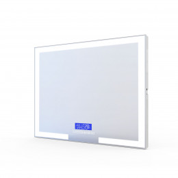 VOLLE Зеркало прямоугольное 80*60см с подсветкой, подогревом зеркала, bluetooth, часы, температура ( фото 1