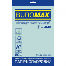 Бумага Buromax А4, 80g, PASTEL blue, 20sh, EUROMAX (BM.2721220E-14) фото 1