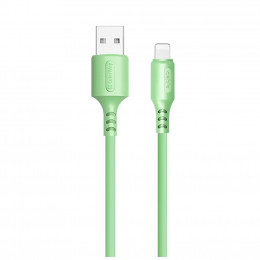 Дата кабель USB 2.0 AM to Lightning 1.0m soft silicone green ColorWay (CW-CBUL042-GR) фото 1